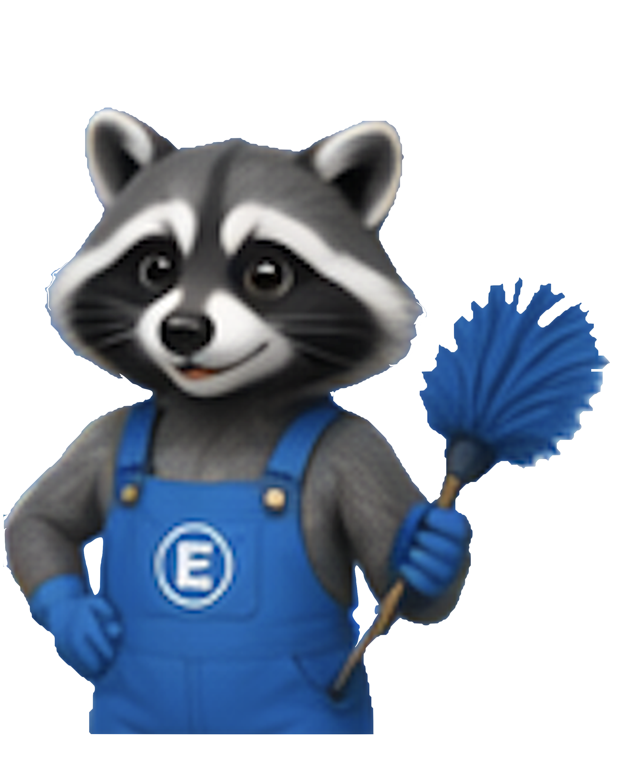 Енот с метелкой